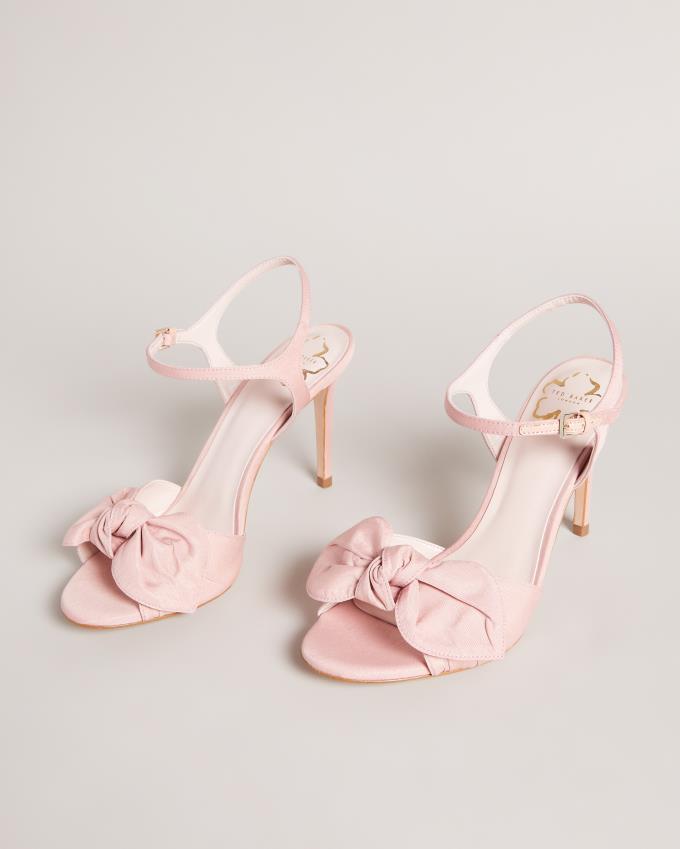 Sandale Ted Baker Moire Satin Bow Heeled Rose Femme | LNS-87382236